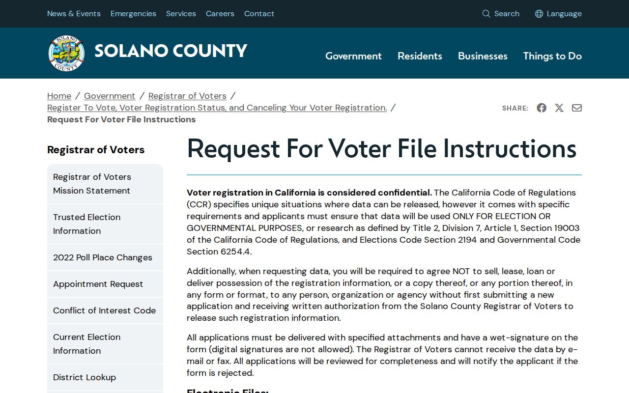 Vacaville voter-file instructions from Solano County